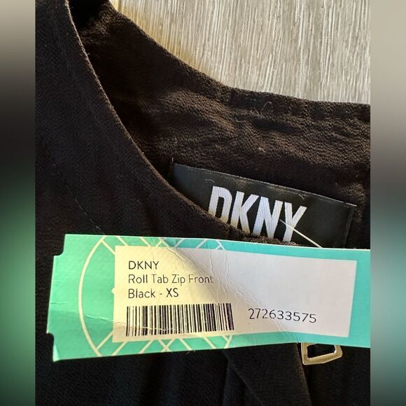 DKNY Roll Tab Zip Front Jacket in Black Size XS Stitch Fix‎ Nwt - Picture 7 of 7